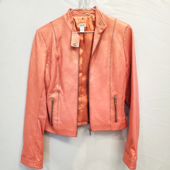 Cache Jackets & Blazers - Cache Women's Leather moto biker jacket Size 4